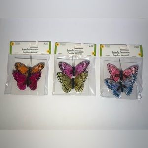Floral Garden Butterfly Hair Accessories/Decorations - 3 sets of 2 ($6 Value!)